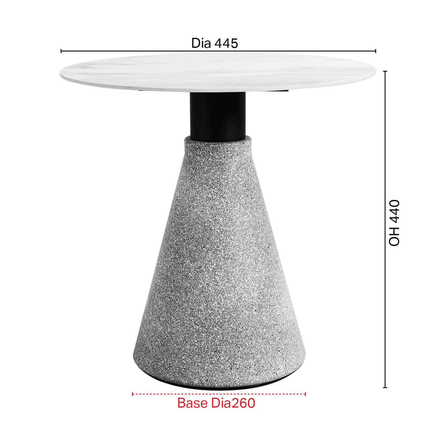 Uno Coffee Table – Dia445 - (Sintered)